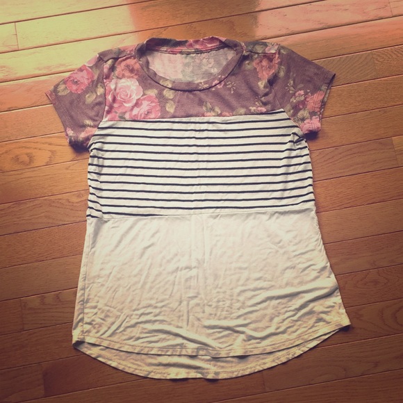 Maurices Tops - Maurice’s stripe/floral shirt